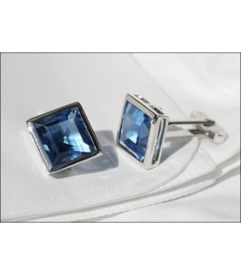Boutons de manchette CRYSTAL BLEU