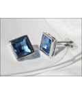 Boutons de manchette CRYSTAL BLEU