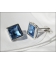 Boutons de manchette CRYSTAL BLEU