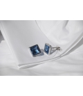 Boutons de manchette CRYSTAL BLEU