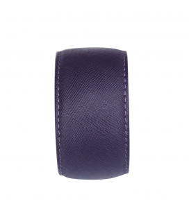 Bracelet manchette en cuir violet SYLVIE gm 