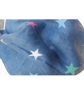Foulard lin STARRY BLUE