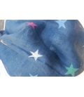 Foulard lin STARRY BLUE