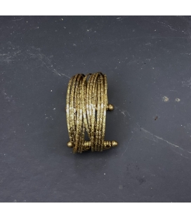 bracelet Manchette métal doré 