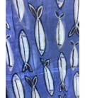 Foulard chèche coton bleu 