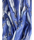 Foulard chèche coton bleu 